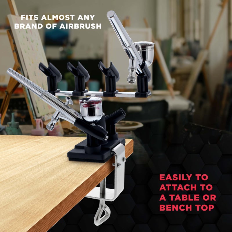Master Airbrush Universal Clamp-On 6-Airbrush Holder - Airbrush Accessories & Supplies for Garage or Workspace - Image 5